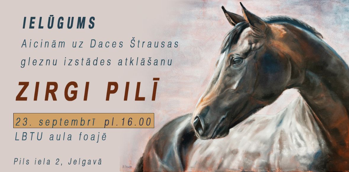 Daces Štrausas gleznu izstādes atklāšana "Zirgi pilī"
