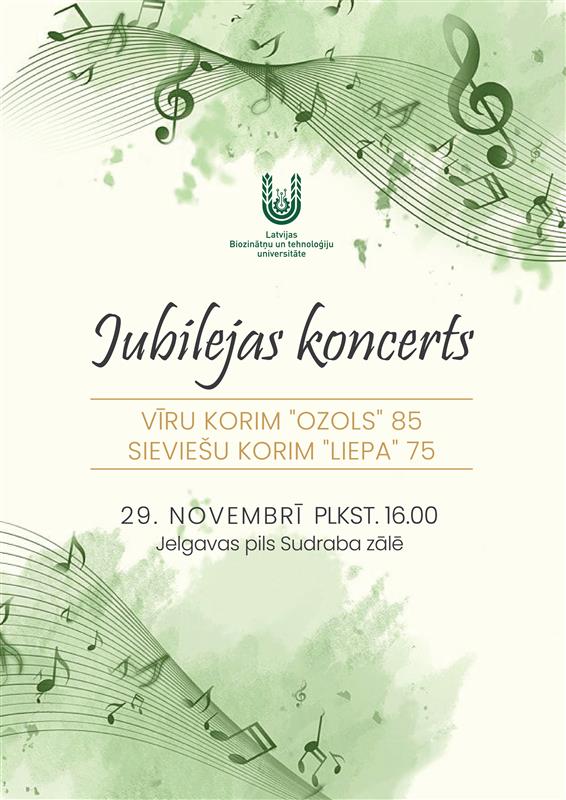 Vīru kora "Ozols" un sieviešu kora "Liepa" jubilejas koncerts