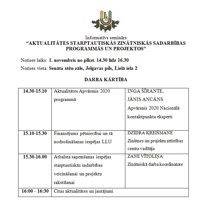 Semināra programma