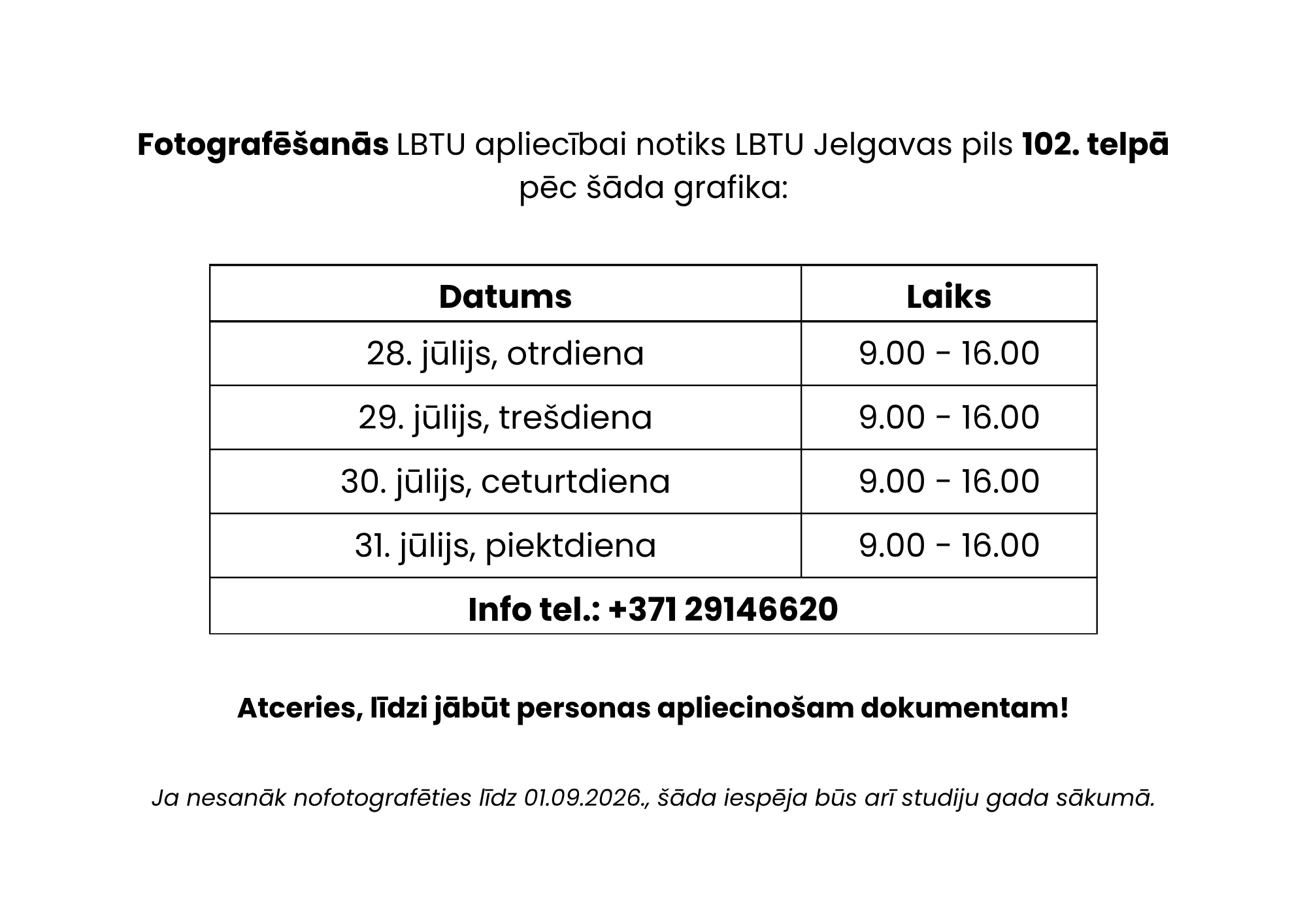 Foto laiki jūnijā