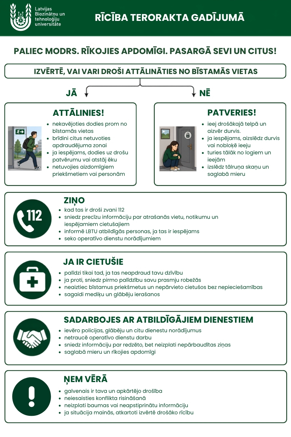 Rīcība terorakta gadījumā