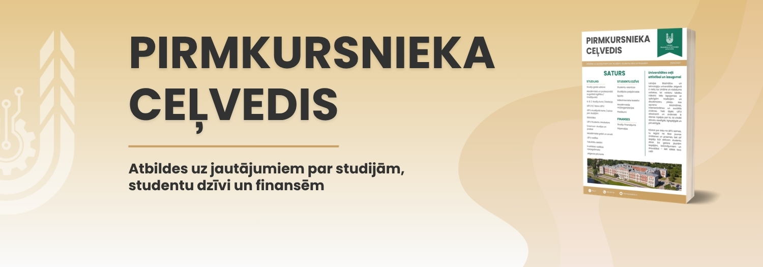 Ieskaties Pirmkursnieka ceļvedī un atrodi atbildes uz sev interesējošiem jautājumiem
