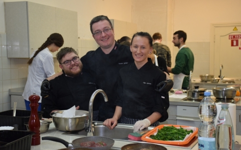 PTF studentu meistarklase ar šefpavāru Tomasu Godiņu