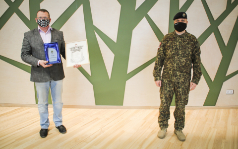 Zemessardzes apbalvojuma saņemšana