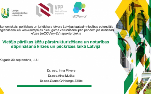 Seminārs "Gaļas un olu produktu piegāžu ķēžu pārstrukturēšana Covid-19 seku mazināšanai"