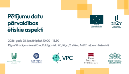 Interesenti aicināti piedalīties seminārā par pētījumu datu pārvaldības ētiskajiem aspektiem