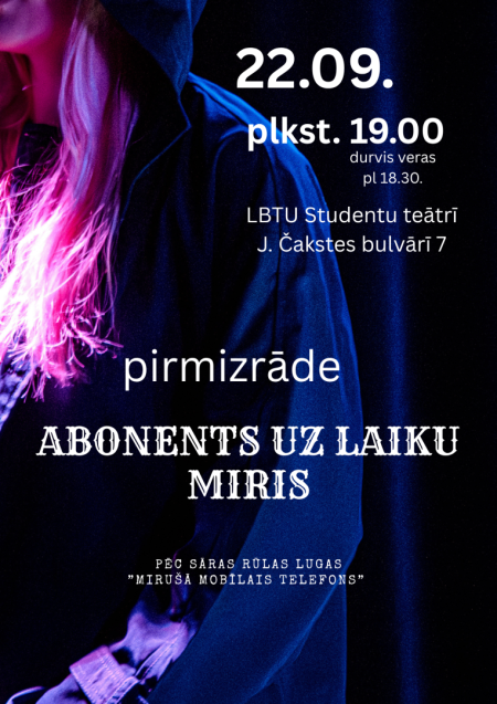 LBTU Studentu teātris 80. jubilejas gadā aicina uz pirmizrādi "Abonents uz laiku miris"