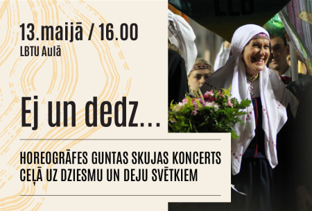 Aicina uz horeogrāfes Guntas Skujas svētku koncertu LBTU Aulā