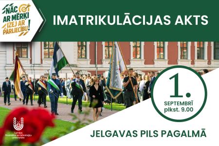 1. septembrī ar Imatrikulācijas aktu tiks atklāts jaunais studiju gads