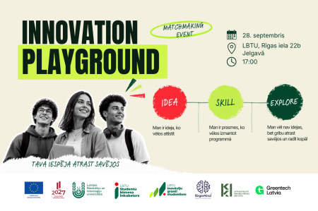 Atrodi savu komandu pasākumā "Innovation Playground"