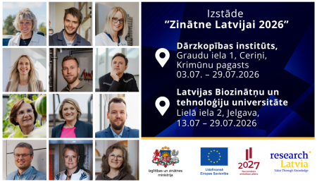 Ceļojošā izstāde "Zinātne Latvijai 2026" apskatāma Dārzkopības institūtā un Latvijas Biozinātņu un tehnoloģiju universitātē