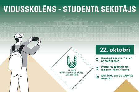 Vidusskolēn, kļūsti par studenta sekotāju un iepazīsti LBTU Jelgavā