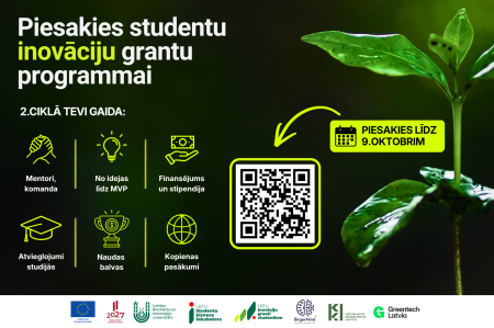 LBTU Studentu biznesa inkubators aicina studentus pieteikt idejas un risināt nozares izaicinājumus Studentu inovāciju programmas 2. ciklā