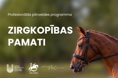 LBTU Zirgkopības mācību centrs "Mušķi" aicina apgūt profesionālās pilnveides programmu par zirgkopības pamatiem  