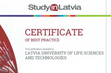 LBTU saņem “Best Practice University” sertifikātu par augstiem standartiem starptautisko studiju kvalitātē