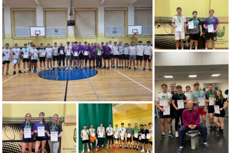 Sporta centra sportisti piecās bildēs