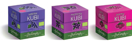 Fruit cubes in “Biograph organic sweets” –