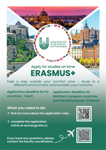 Application for Erasmus+ Studies in the Autumn Semester