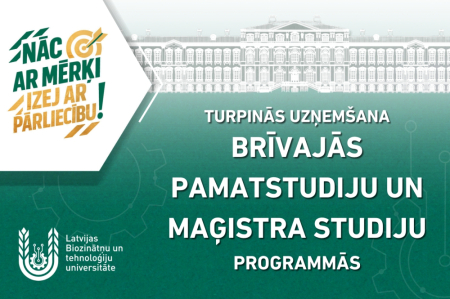 LBTU turpina uzņemšanu brīvajās bakalaura un maģistra studiju vietās