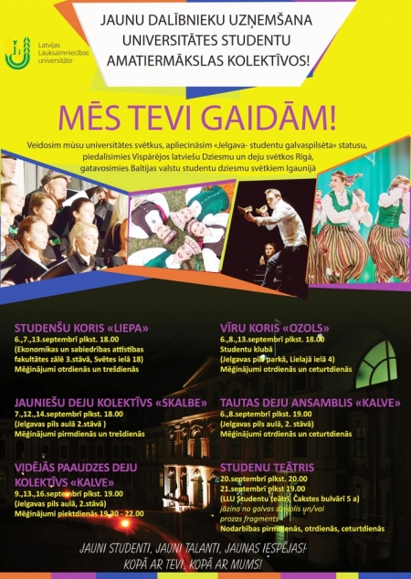 Pieteikšanās amatierkolektīvos