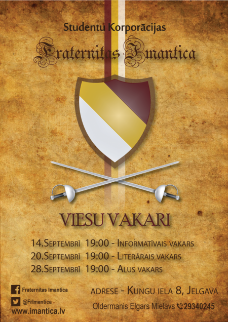 Fraternitas Imantica viesu vakars