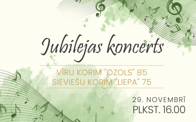 Latvijas Biozinātņu un tehnoloģiju universitātes kori "Liepa" un "Ozols" aicina uz svinīgu jubilejas koncertu