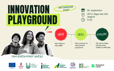 Atrodi savu komandu pasākumā "Innovation Playground"