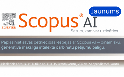 LBTU pieejams mākslīgā intelekta rīks Scopus AI