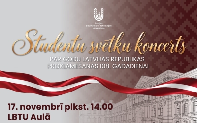 LBTU aicina kopā svinēt Latvijas dzimšanas dienu Studentu svētku koncertā