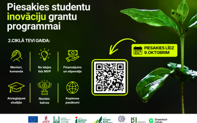 LBTU Studentu biznesa inkubators aicina studentus pieteikt idejas un risināt nozares izaicinājumus Studentu inovāciju programmas 2. ciklā