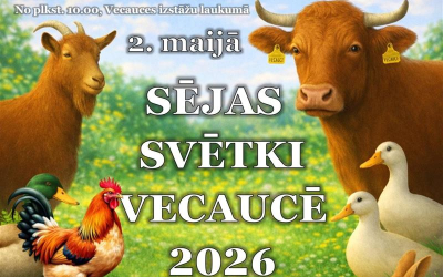 "Sējas svētki Vecaucē" pulcēs apmeklētājus 2. maijā
