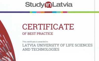 LBTU saņem “Best Practice University” sertifikātu par augstiem standartiem starptautisko studiju kvalitātē