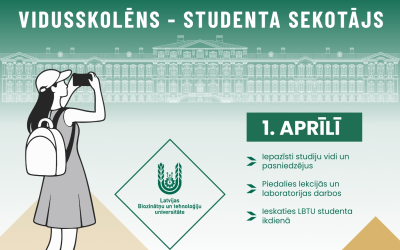 Vidusskolēn, kļūsti par studenta sekotāju un iepazīsti LBTU Jelgavā